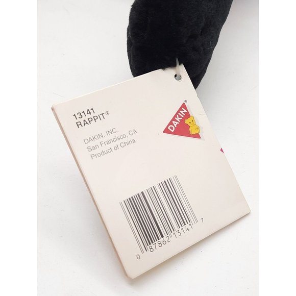 Dakin Sue Sona 1992 Black Rappit, Rabbit Plush Toy w/ Shirt Cap and Shoes. W/Tag - Picture 7 of 7